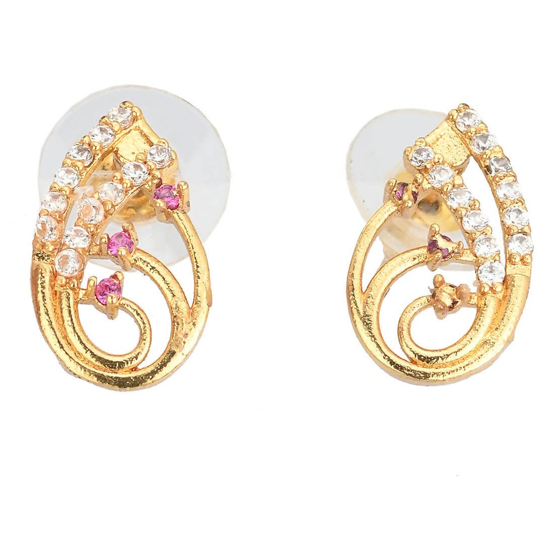 AanyaCentric Gold-Polished Mangalsutra with Pendant, 2 Pair Earrings | Grab2Buy