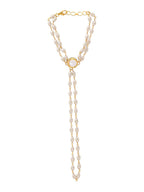 Ruby Raang Gold Kundan & Pearl Haath Phool | Grab2Buy