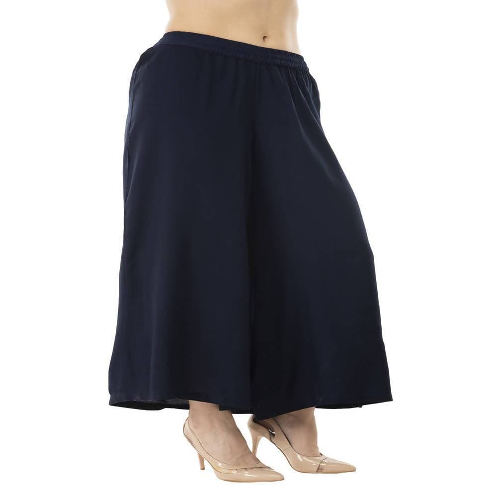 Lagi Women's Navy Blue Solid Palazzo (PLZ01B) | Grab2Buy