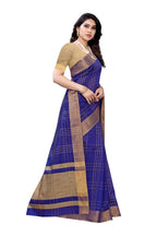 Vamika Navy Cotton Silk Weaving Saree (Anaya Navy Blue) | Grab2Buy