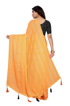 Vamika Orange Georgette Seqence Saree (Riva Orange) | Grab2Buy