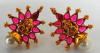 Pink Kemp Temple Earrings | Grab2Buy