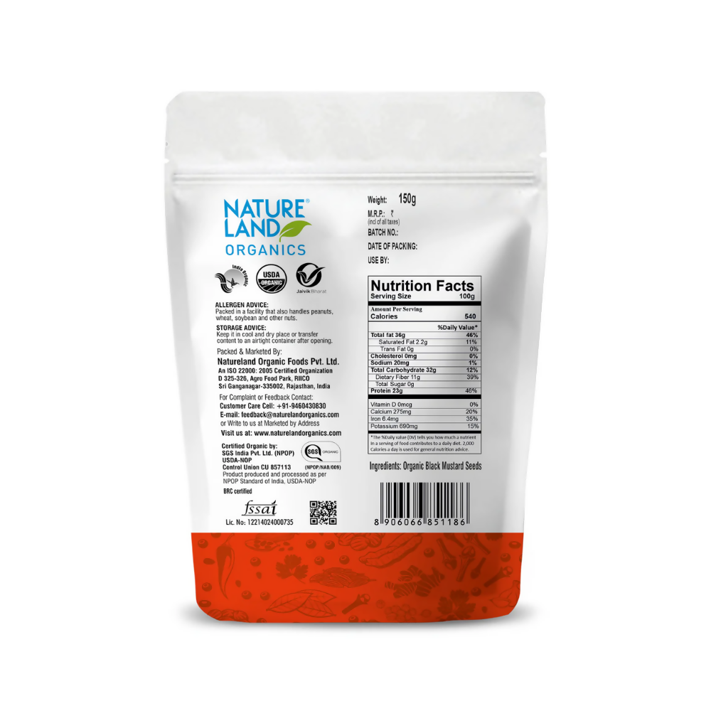 Nature Land Organics Mustard Black | Grab2Buy