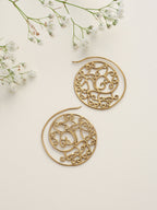 trueBrowns Brass Circular Swirl Earrings | Grab2Buy