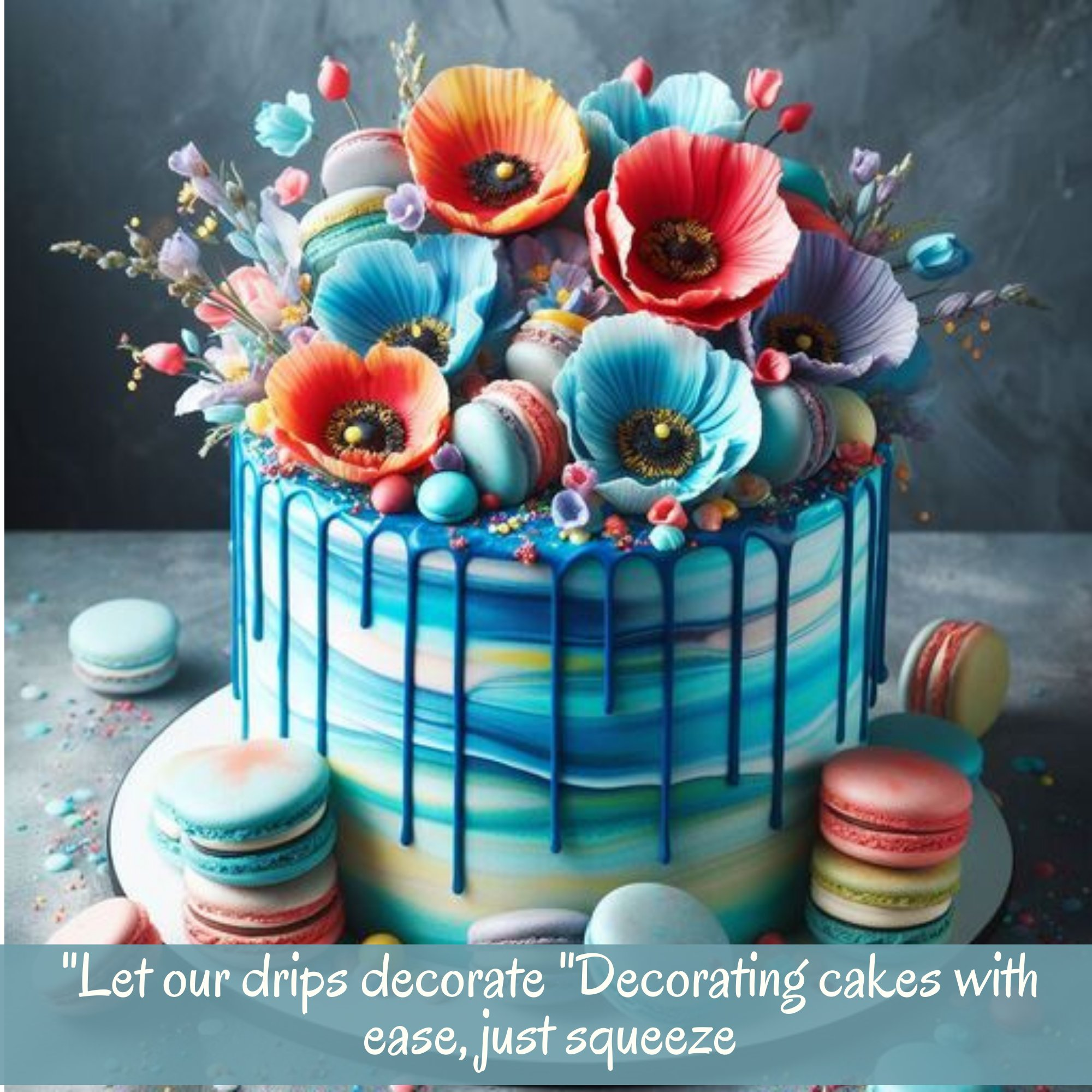Confect Poppy Blue | Edible Drips | Grab2Buy