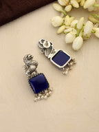 trueBrowns Silver Tone Turquise Stone Earrings | Grab2Buy