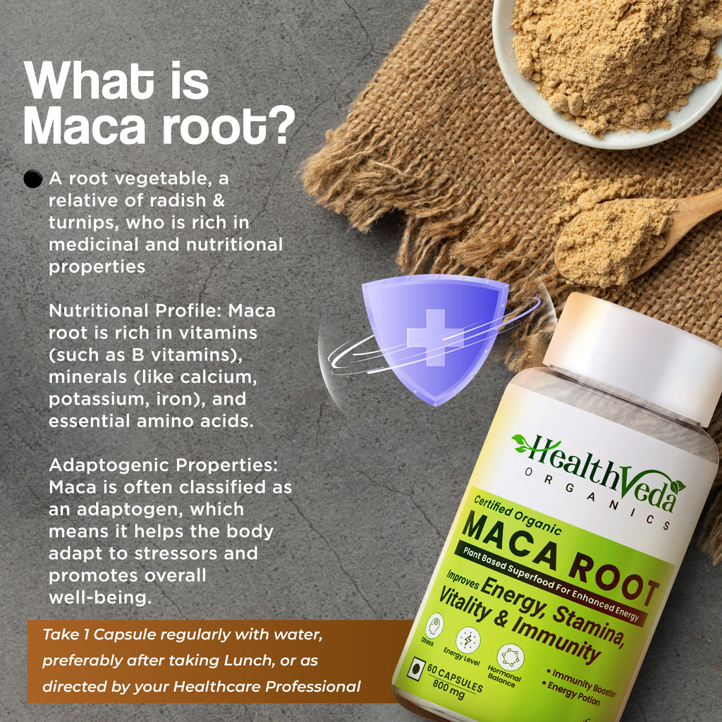 Health Veda Organics Maca Root Capsules | Grab2Buy