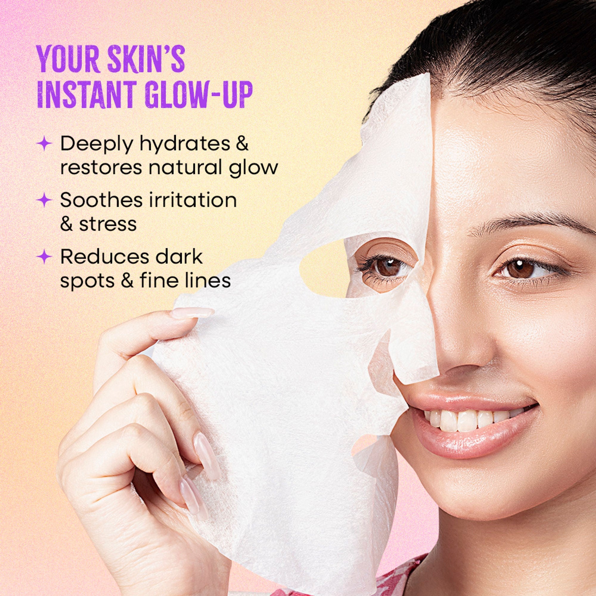 Nykaa Green Tea + Aloe Vera Sheet Mask For Hydrated Skin - Formulated in Korea - For All Skin Types - Honey + Lavender