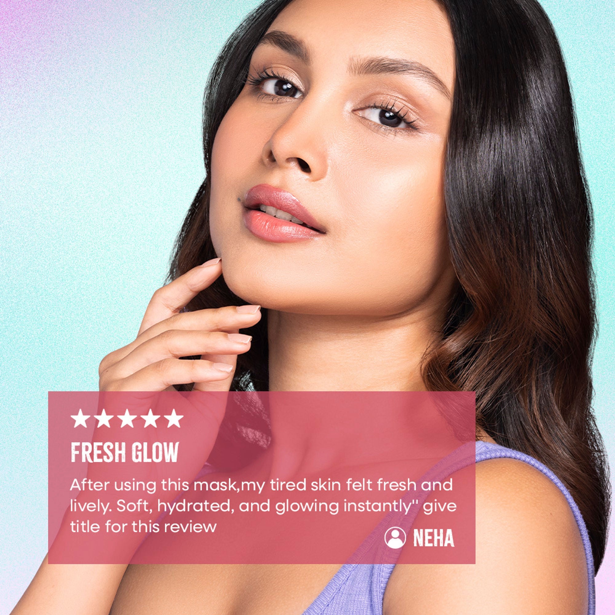 Nykaa Green Tea + Aloe Vera Sheet Mask For Hydrated Skin - Formulated in Korea - For All Skin Types - Acai Berry + Pomegranate
