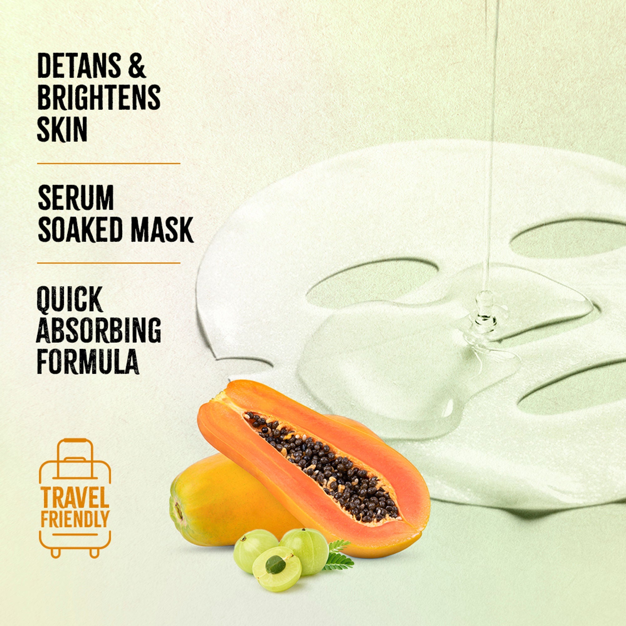 Nykaa Green Tea + Aloe Vera Sheet Mask For Hydrated Skin - Formulated in Korea - For All Skin Types - Amla + Papaya