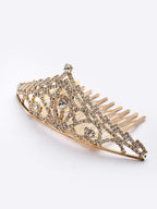 Panash Gold-Toned & White Embellished Comb Pin | Grab2Buy