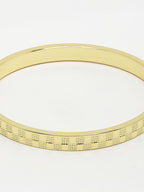 NVR Men's Gold-Polished Stainless Steel Kada Bracelet | Grab2Buy