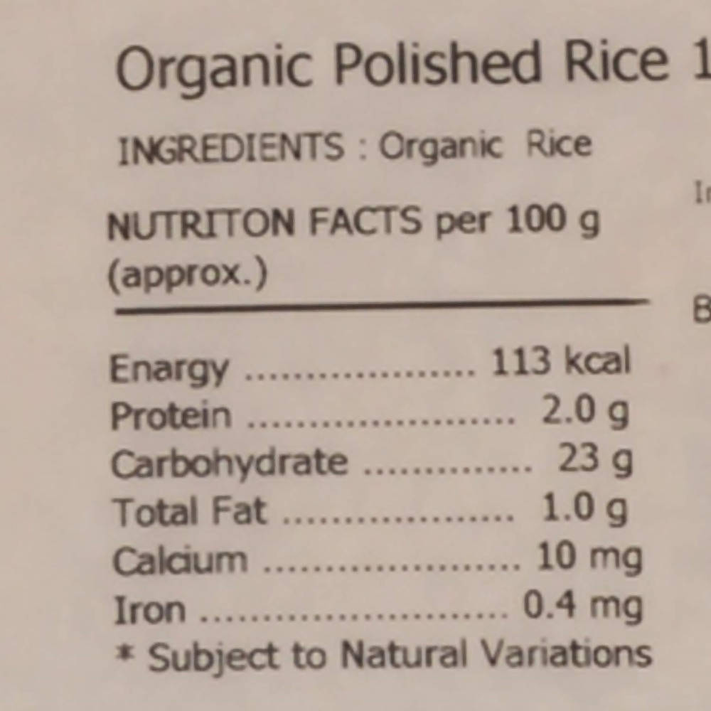 Pure & Sure Sonamasoori Polished Organic Rice | Grab2Buy