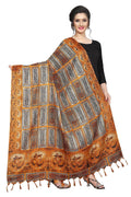 Vamika Mustard Multi Printed Khadi Bhagalpuri Dupatta | Grab2Buy