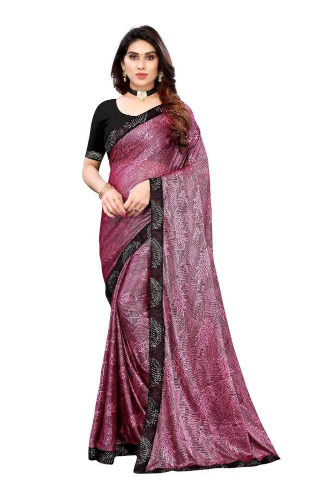 Vamika Pink Malai Silk Embroidery Saree | Grab2Buy