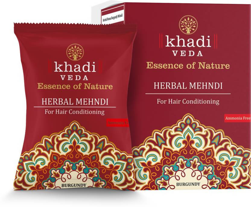 Khadi Veda Burgundy Herbal Mehndi For Hair Conditioning | Grab2Buy