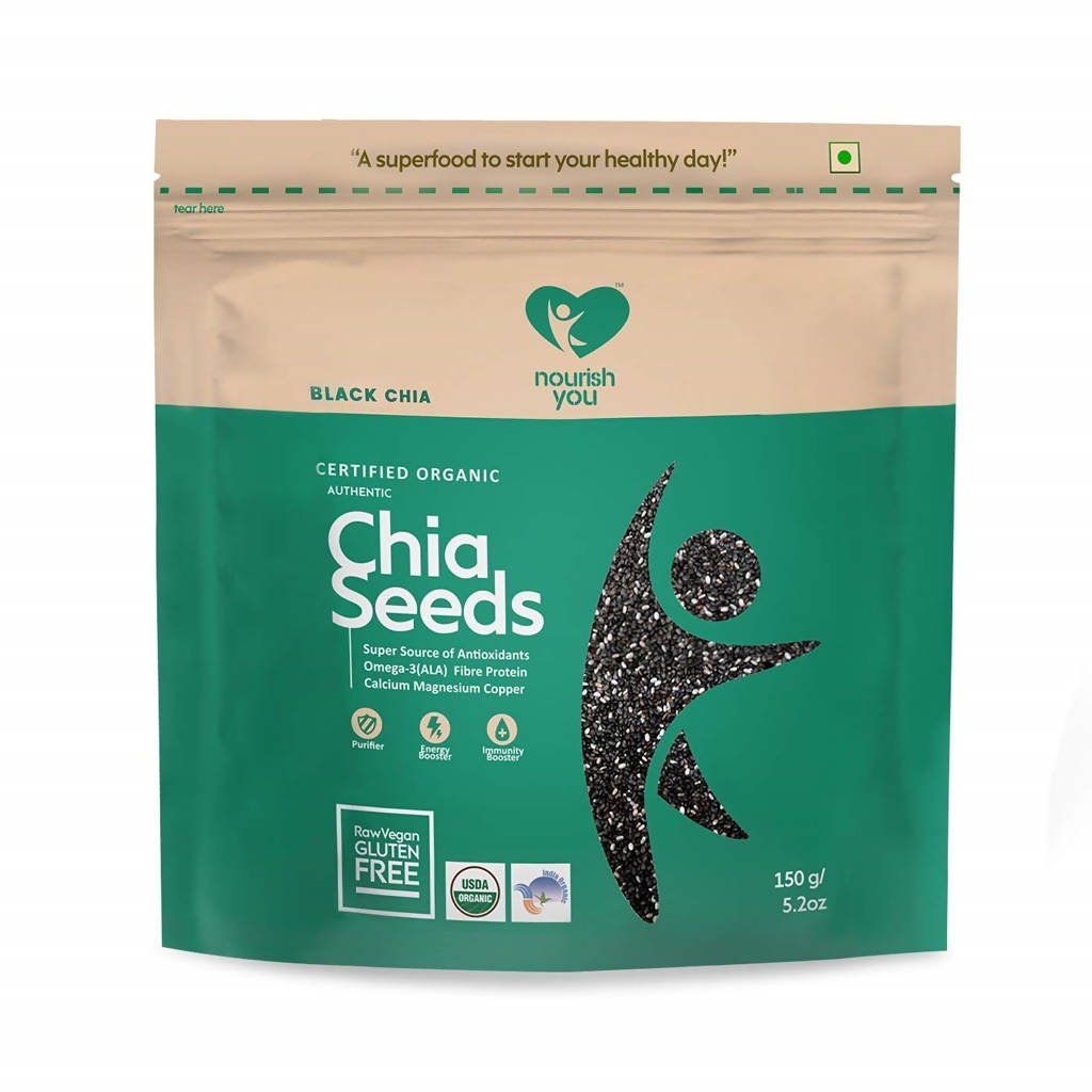 Nourish You Organic Black Chia Seeds | Grab2Buy