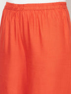 Aniyah Rayon Flared Slip-On Rust Color Palazzo | Grab2Buy
