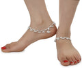 AanyaCentric Silver Plated Alloy Payal Indian Traditional Ethnic Fashion Imitation Jewellery Foot Chain | Grab2Buy