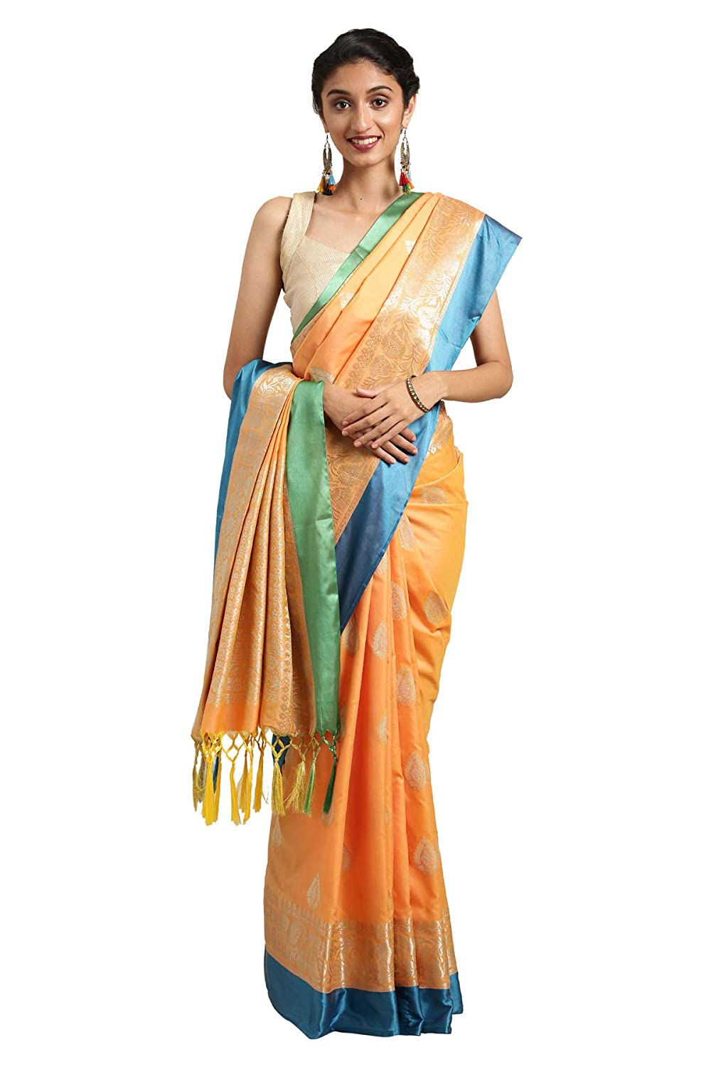 Varkala Silk Sarees Women'S Banarasi Katan Silk Saree With Blouse Piece | Grab2Buy
