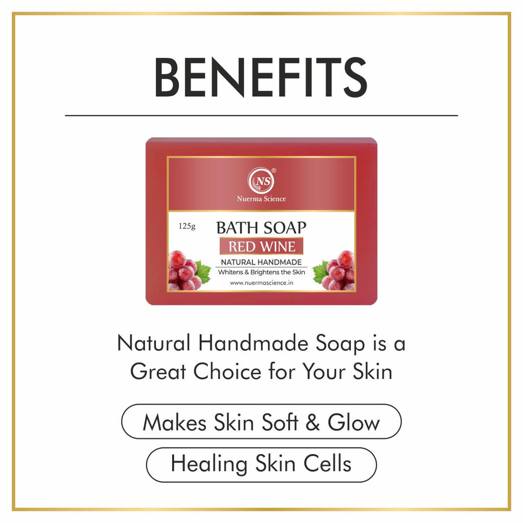 Nuerma Science Red Wine Bath Soap | Whitens & Brightens the Skin | Grab2Buy
