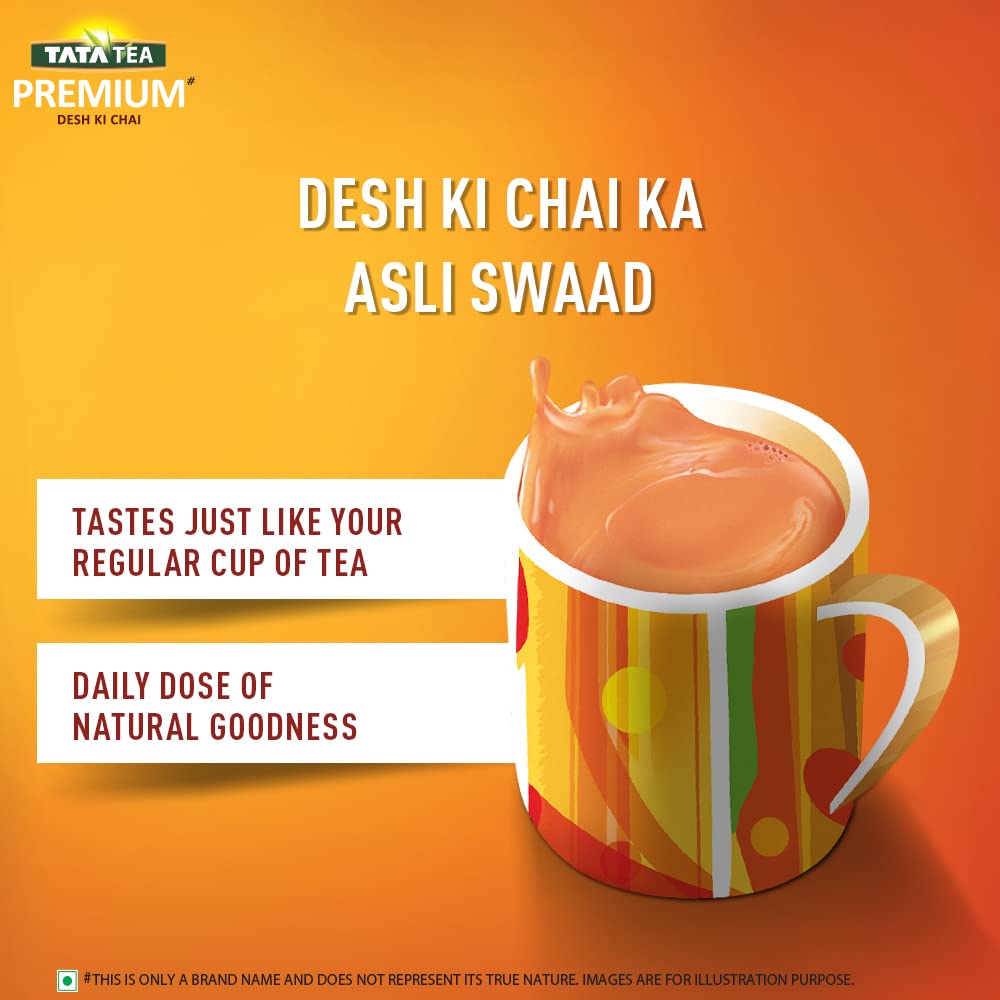 Tata Tea Teaveda Powder | Premium Assam Tea Leaves | Made With Goodness of Indian Herbals - Tulsi, Elaichi, Ginger & Brahmi | Grab2Buy