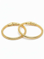 NVR Women Set of 2 Gold Plated Traditional Kada Bangle