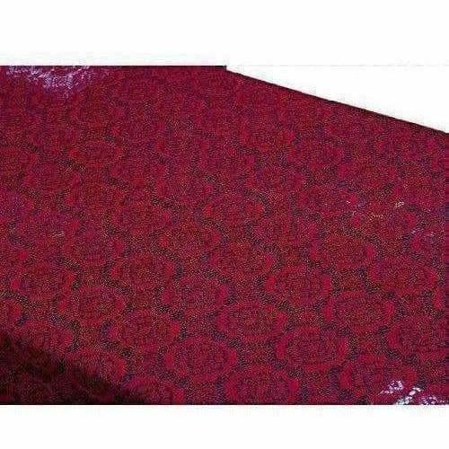 Cotton Dining Table Cover 6 Seater - Maroon | Grab2Buy