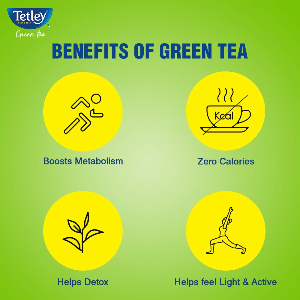 Tetley Green Tea Regular (100 Tea Bags) | Grab2Buy