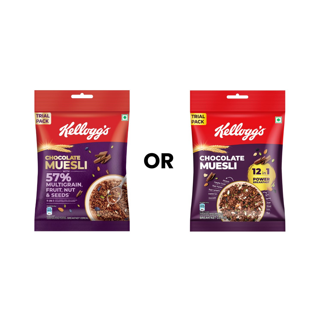New Kellogg's Chocolate Muesli 57% Multigrain, Fruit, Nut & Seeds | Grab2Buy