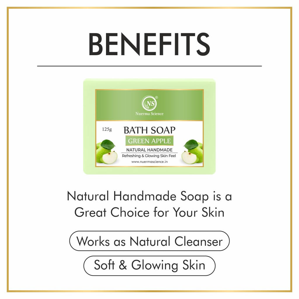 Nuerma Science Green Apple Bath Soap | Refreshes & Revitalizes Skin | Grab2Buy