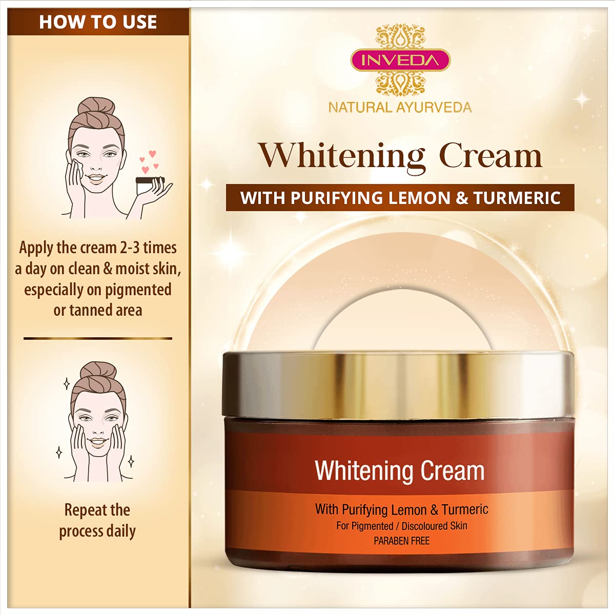 Inveda Whitening Cream with Purifying Lemon & Turmeric | Grab2Buy