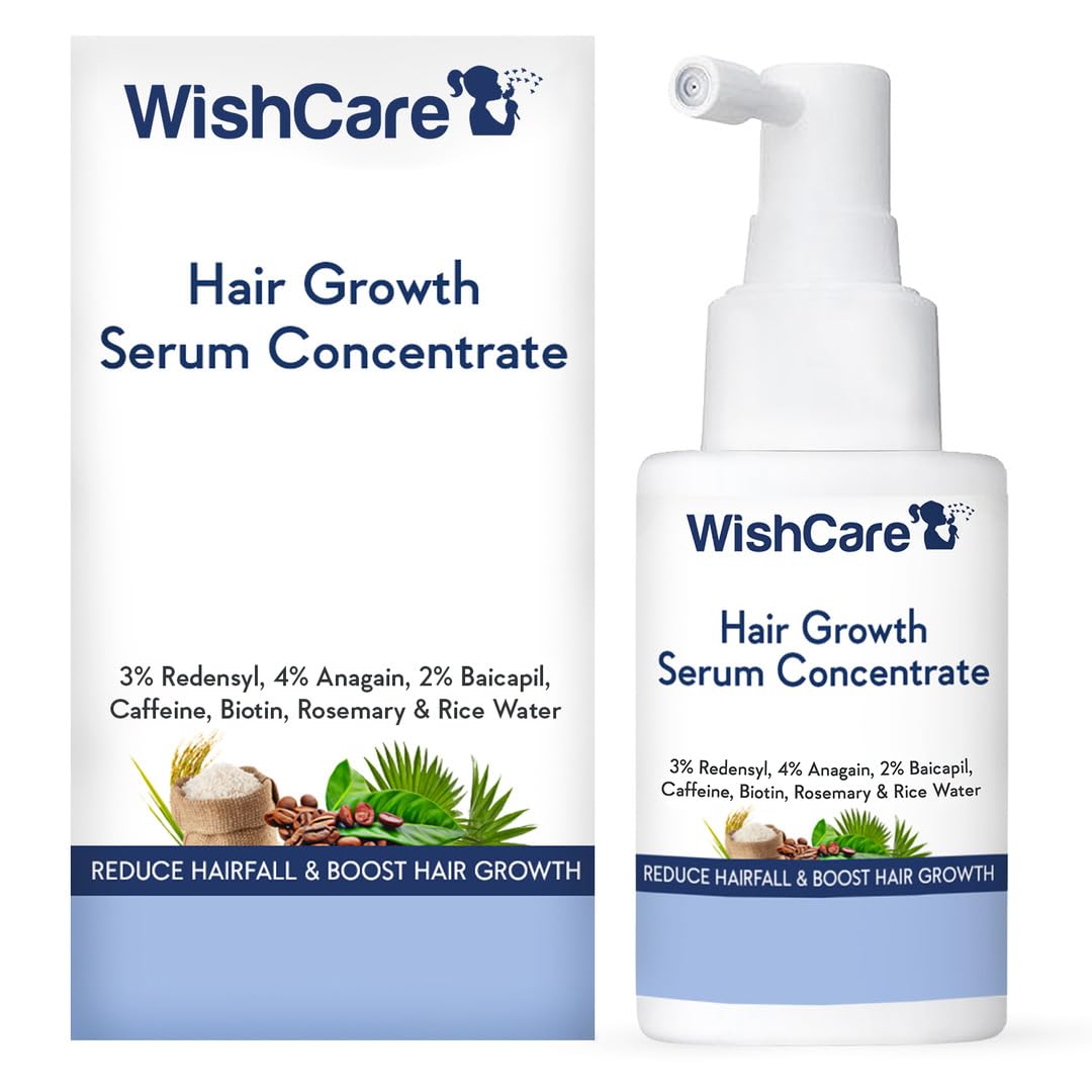 Wishcare Hair Growth Serum Concentrate With 3% Redensyl, 4% Anagain, Rice Water, Biotin | Grab2Buy