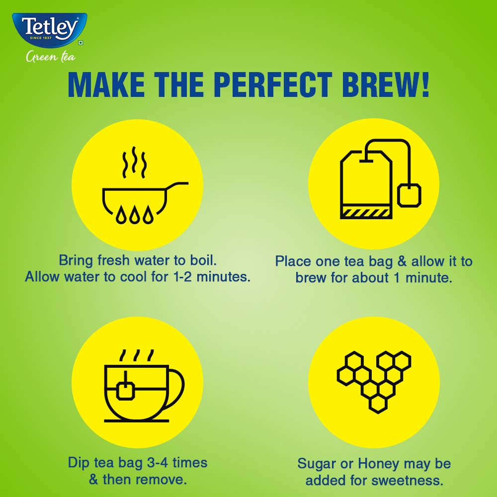 Tetley Green Tea Regular (100 Tea Bags) | Grab2Buy