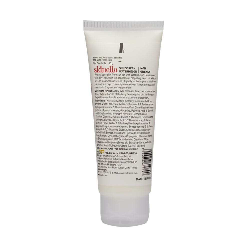 Skinella Sun Screen - Non Greasy Watermelon (Spf 25+) Vitamin C | Grab2Buy