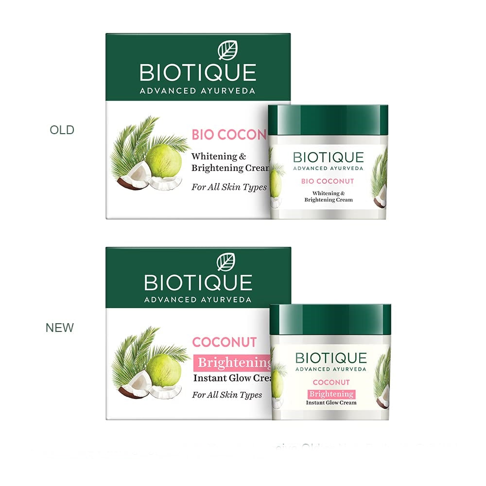 Biotique Advanced Ayurveda Bio Coconut Whitening & Brightening Cream | Grab2Buy