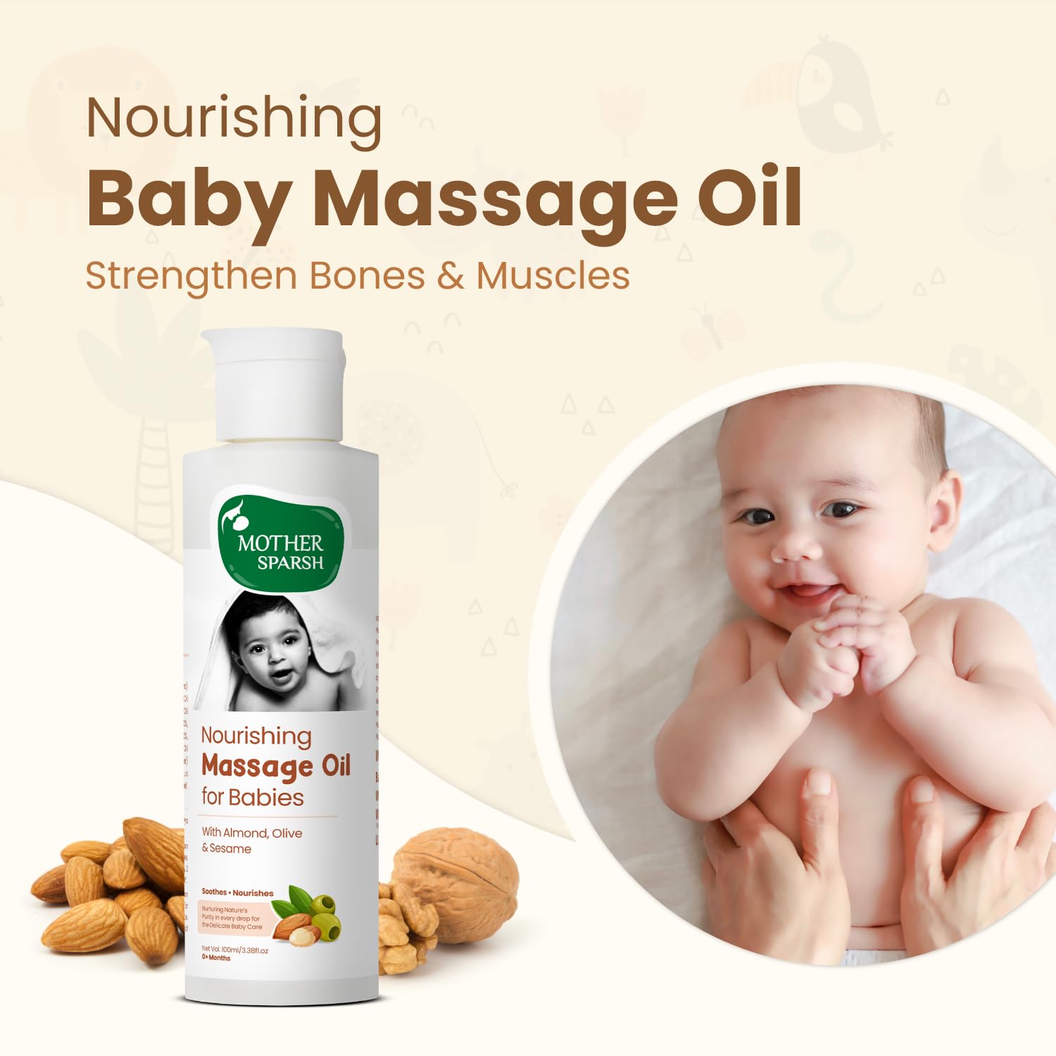 Mother Sparsh Gift Set for Babies, Combo of 5 Baby Skin Care Essentials (Sunshine Box) | Grab2Buy