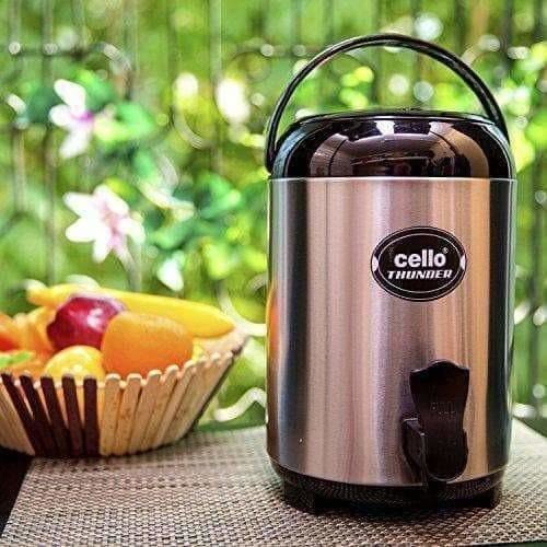 Cello Thunder Stainless Steel Flask, 4 Litres, Black | Grab2Buy