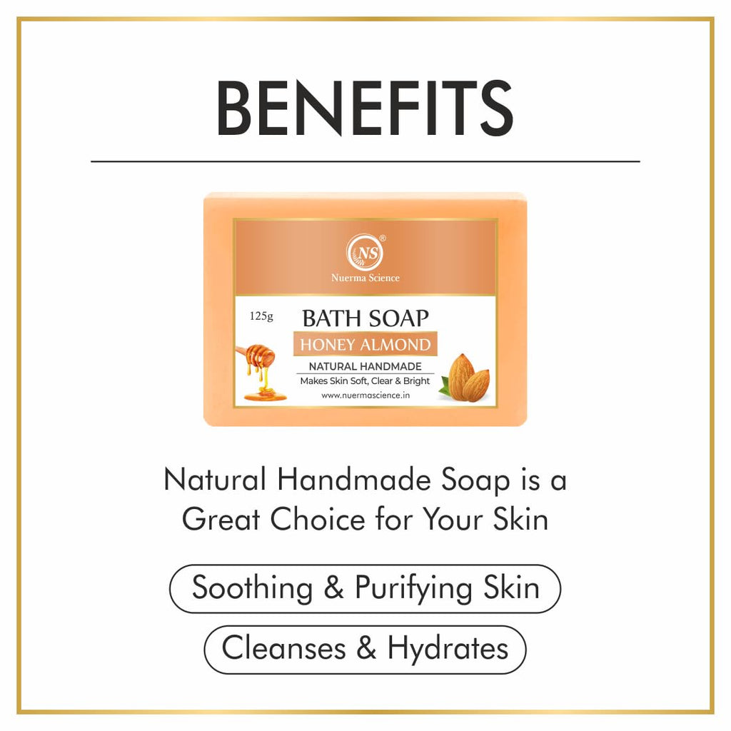 Nuerma Science Honey Almond Bath Soap | Nourishes & Softens Skin | Grab2Buy