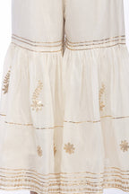 Mominos Fashion Cotton Off White Beautiful Gotta Work Sharara | Grab2Buy