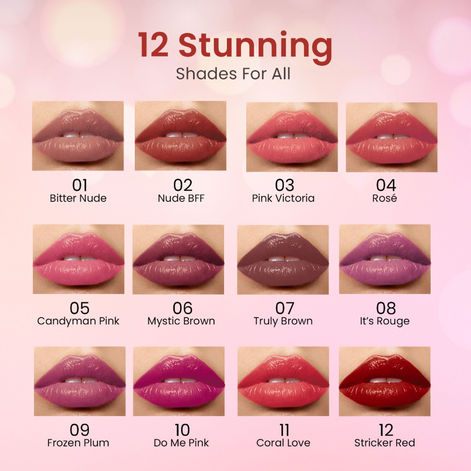 Swiss Beauty My Shine High Pigmented & Long-Lasting Lipstick Enriched with Vitamin E - 08 Its Rouge | Grab2Buy