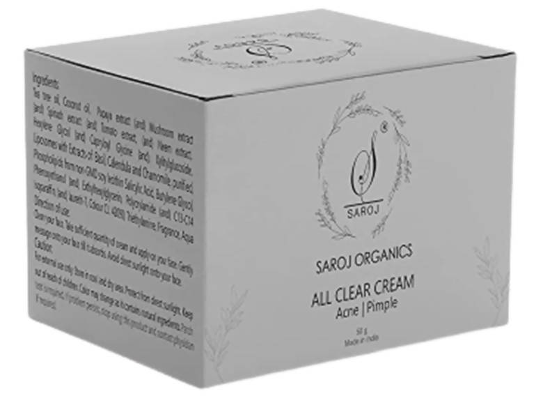 Saroj Organics All Clear Cream For Acne, Pimples | Grab2Buy