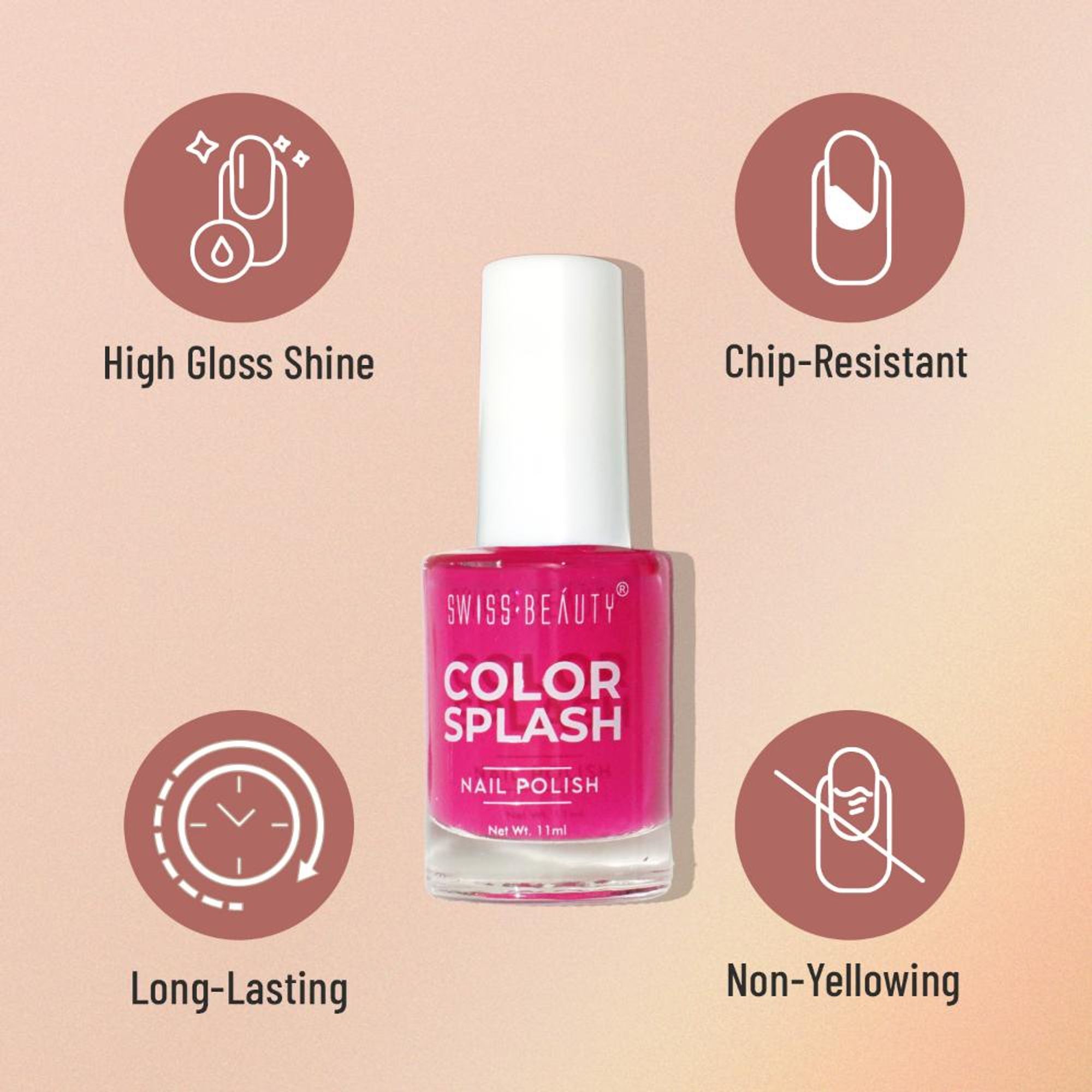 Swiss Beauty Color Splash Nail Polish - 307 Plum Pudding | Grab2Buy