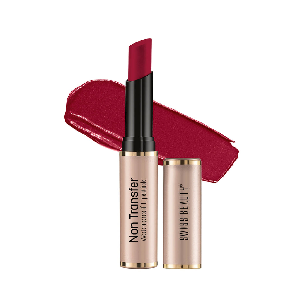 Swiss Beauty Non Transfer Waterproof Lipstick - 411 Magic Maroon | Grab2Buy