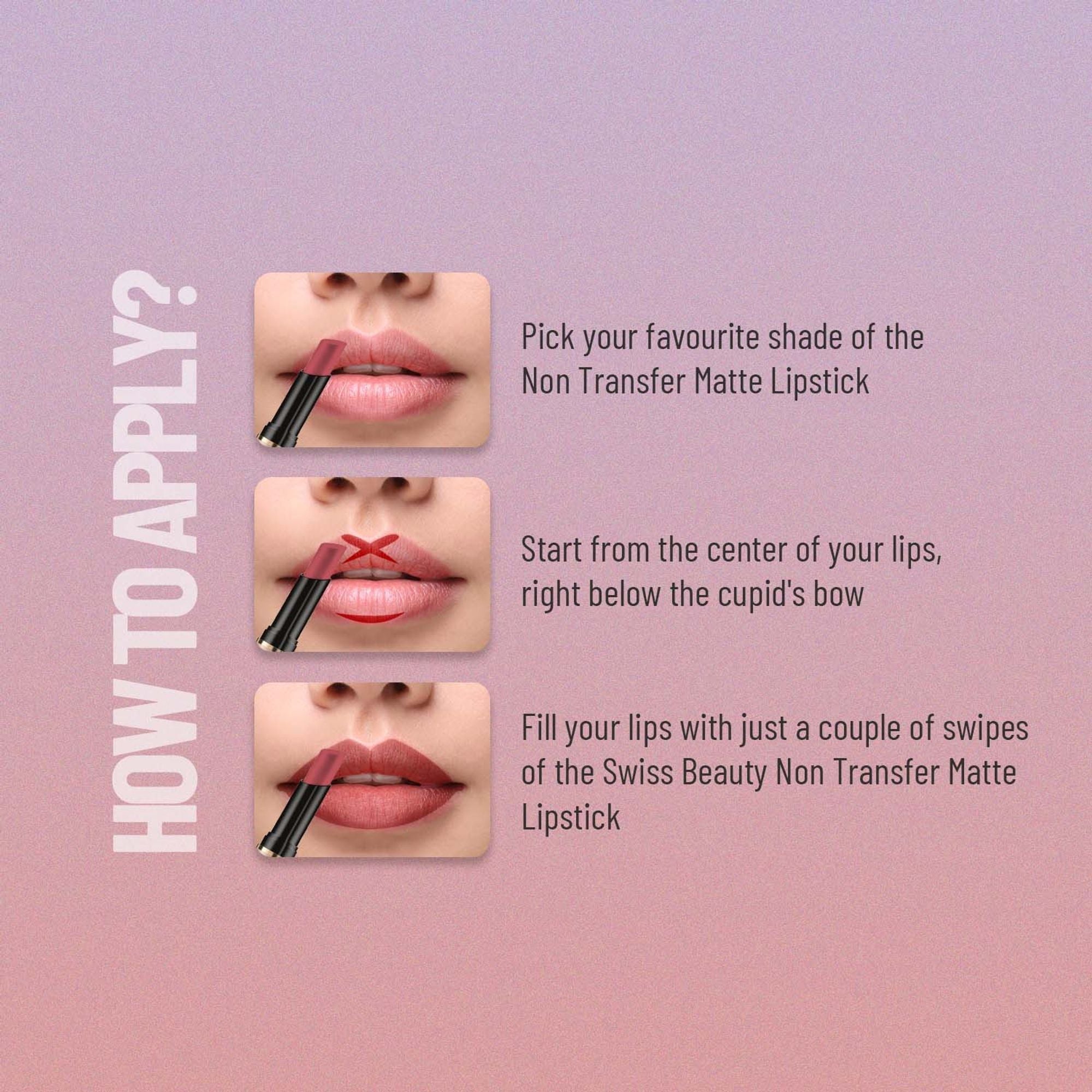 Swiss Beauty Non Transfer Waterproof Lipstick - 411 Magic Maroon | Grab2Buy