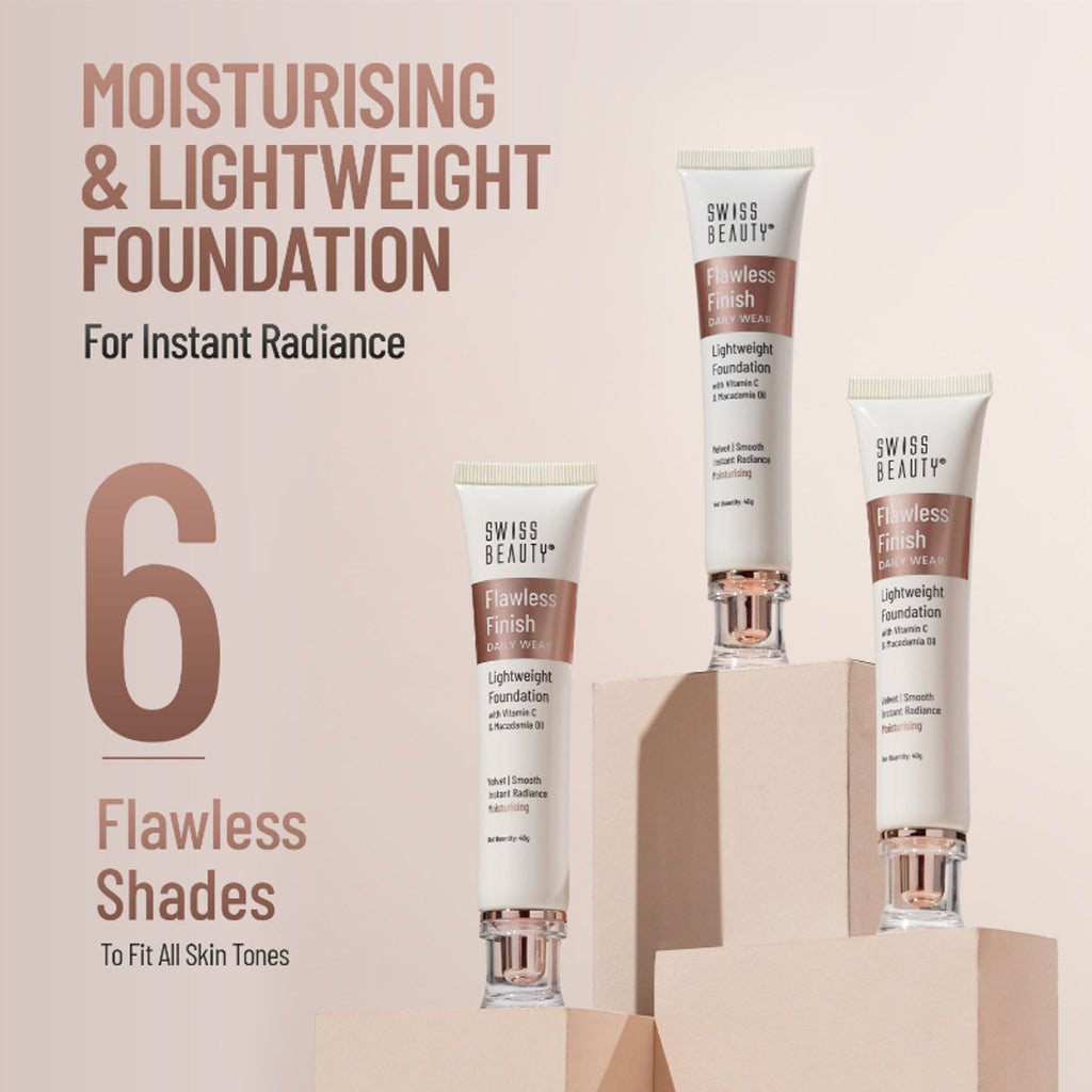 Swiss Beauty Flawless Finish Daily Wear Lightweight Foundation - 01 White Ivory