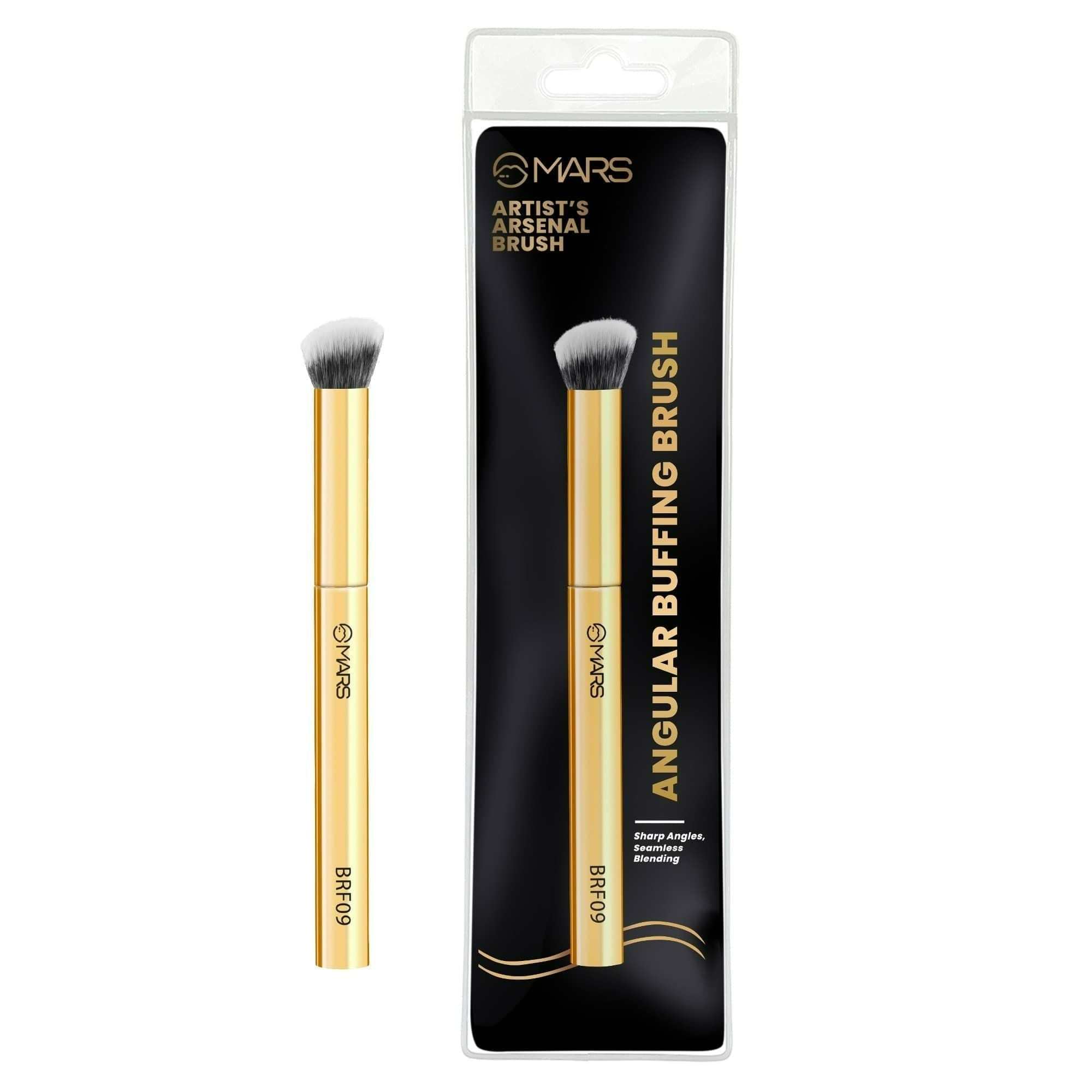 MARS Cosmetics Artists Arsenal Angular Buffing Brush Golden - BRF09 | Grab2Buy