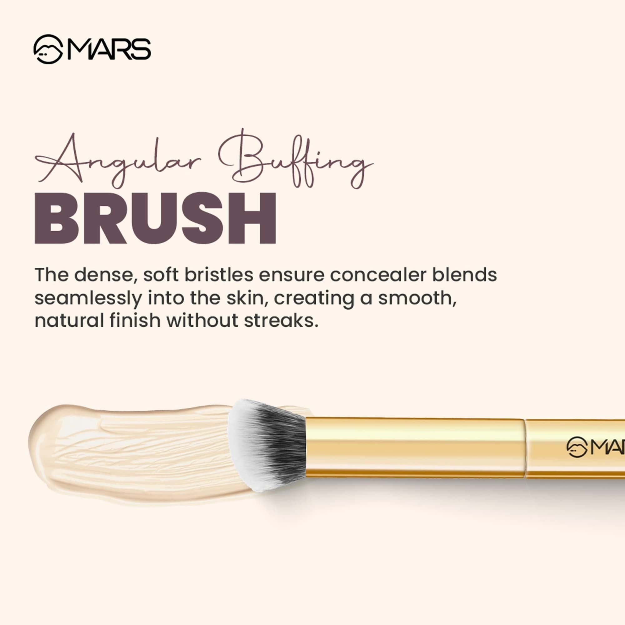 MARS Cosmetics Artists Arsenal Angular Buffing Brush Golden - BRF09 | Grab2Buy
