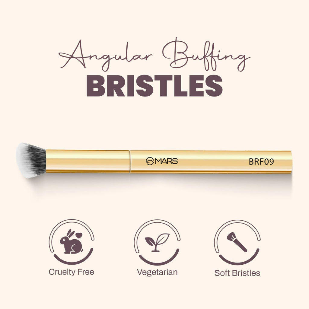 MARS Cosmetics Artists Arsenal Angular Buffing Brush Golden - BRF09 | Grab2Buy
