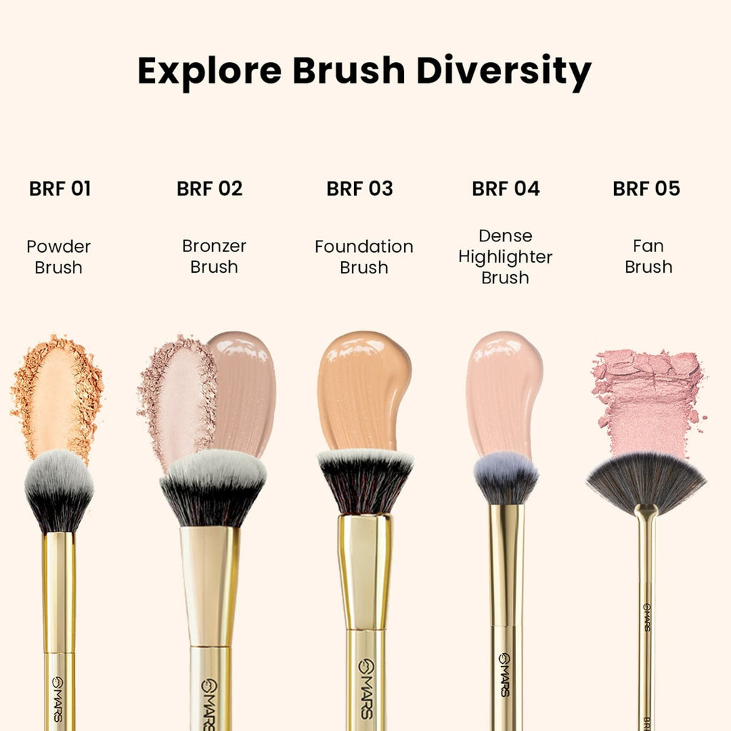 MARS Cosmetics Artists Arsenal Angular Buffing Brush Golden - BRF09 | Grab2Buy